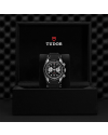 Tudor Black Bay Chrono 41 mm steel case, Black leather bracelet (horloges)